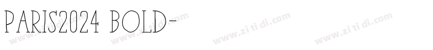 Paris2024 Bold字体转换